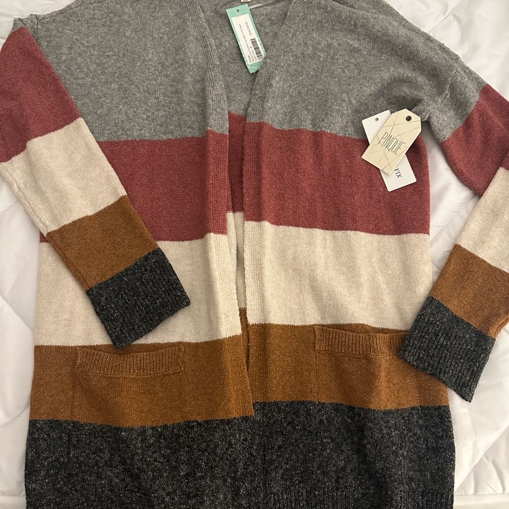 Colorful Striped Women's Cardigan